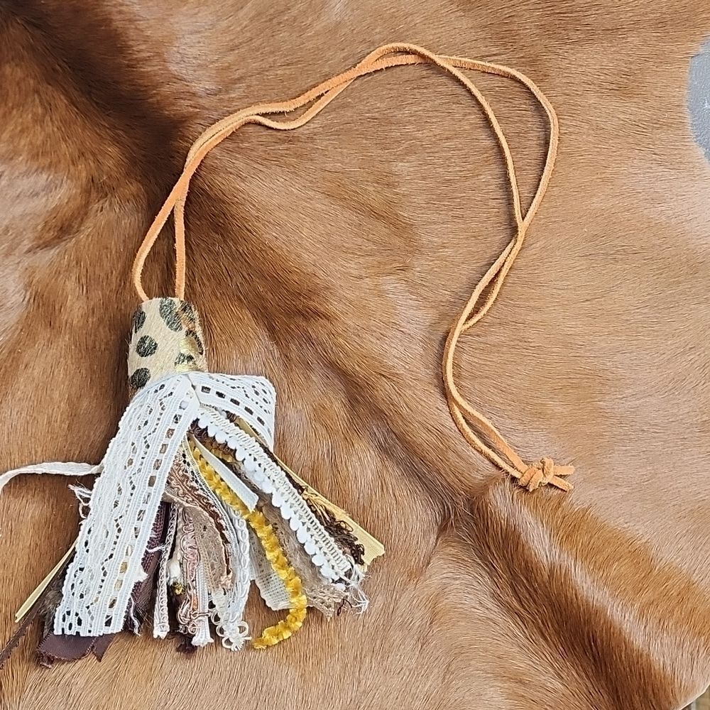 Handmade Tassel Necklace Leopard Style